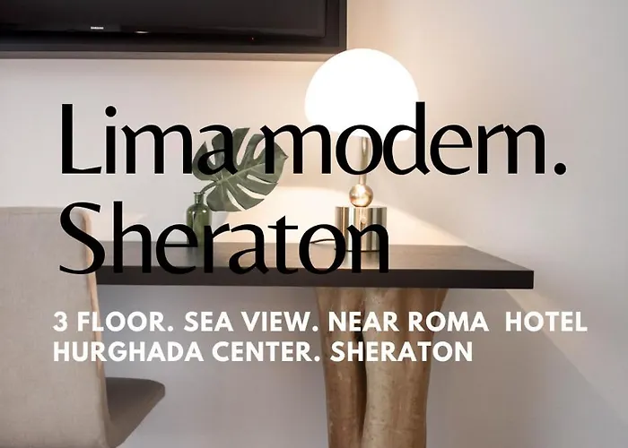 Daire Lima Modern. Sea View. Wi Fi. Sheraton Road Hurgada